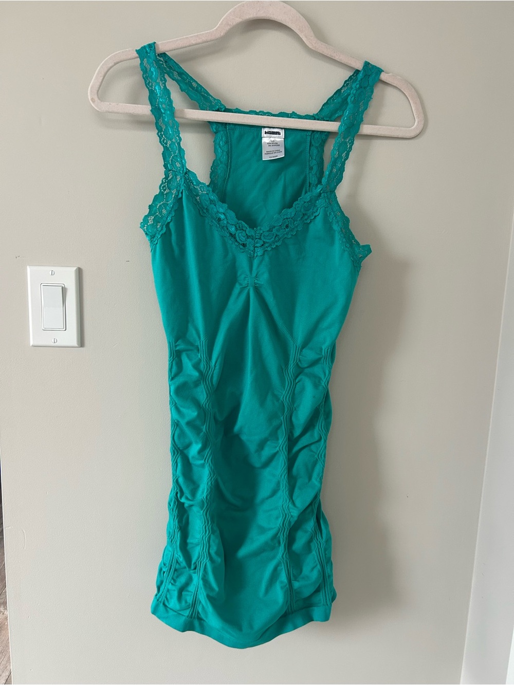 Y2K kismet Lace-Trim Camisole Tank - Teal